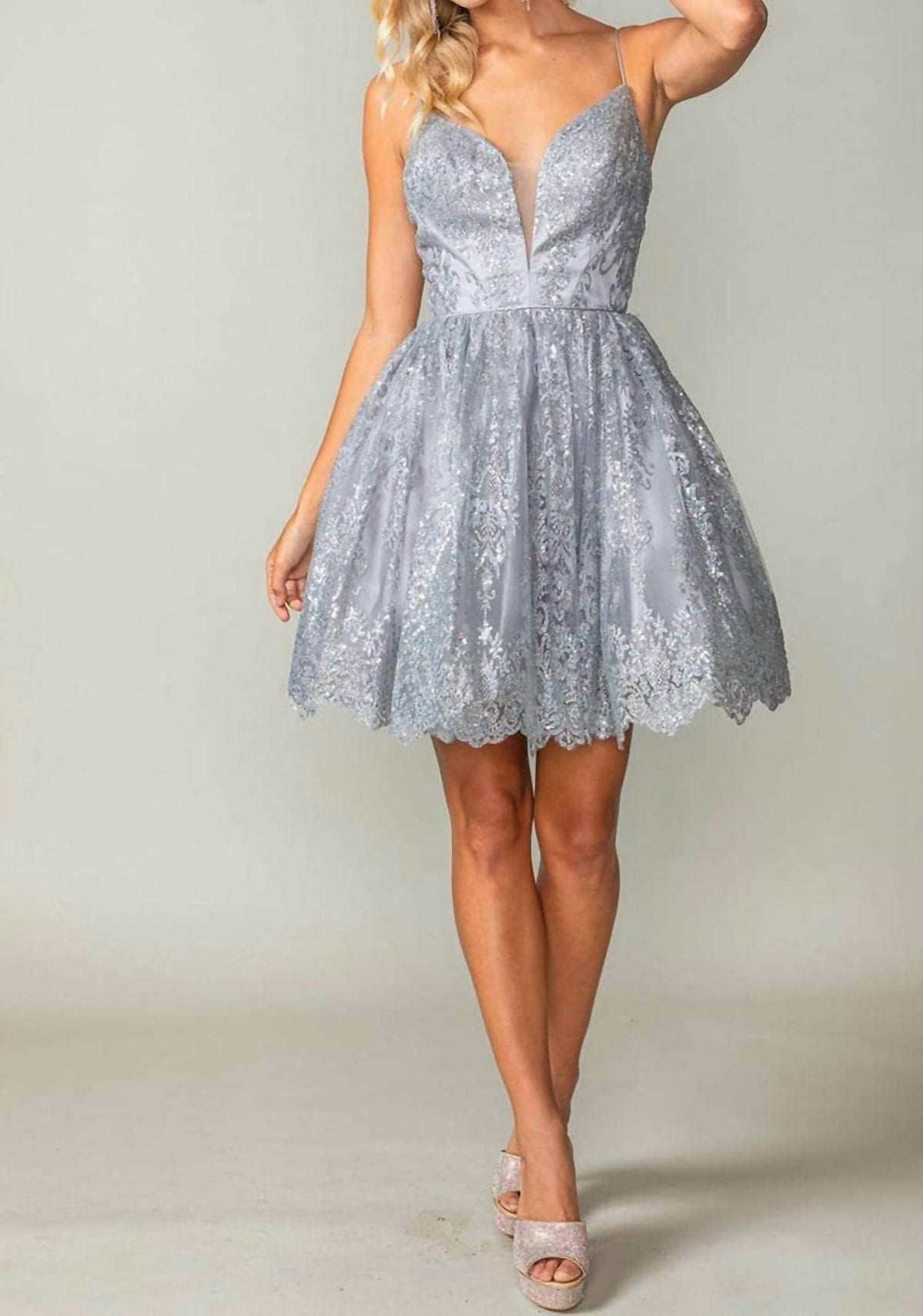 Sequin A-line Cocktail Dress