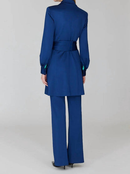 Matte Jersey Trench Coat With Belt