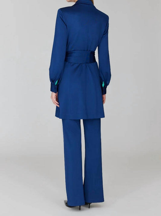 Matte Jersey Trench Coat With Belt