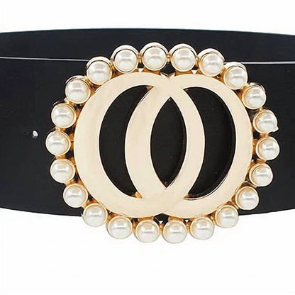Women's Double Joined Round Pearl Style Belt Bag