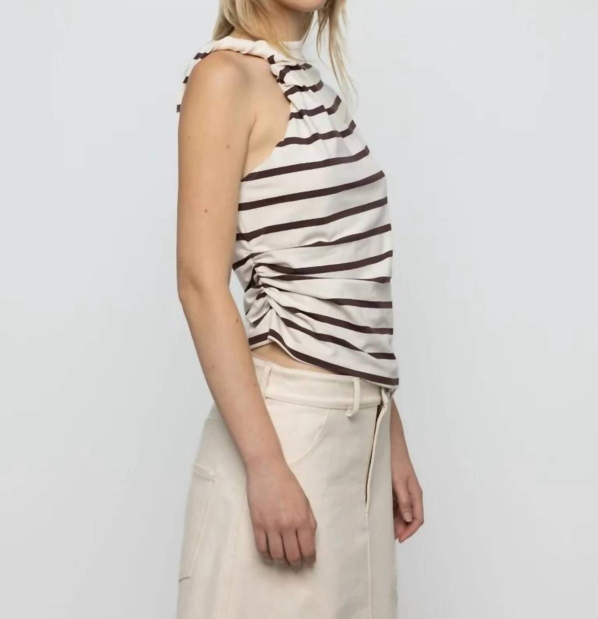 Women's Asymmetric Stripe Tee