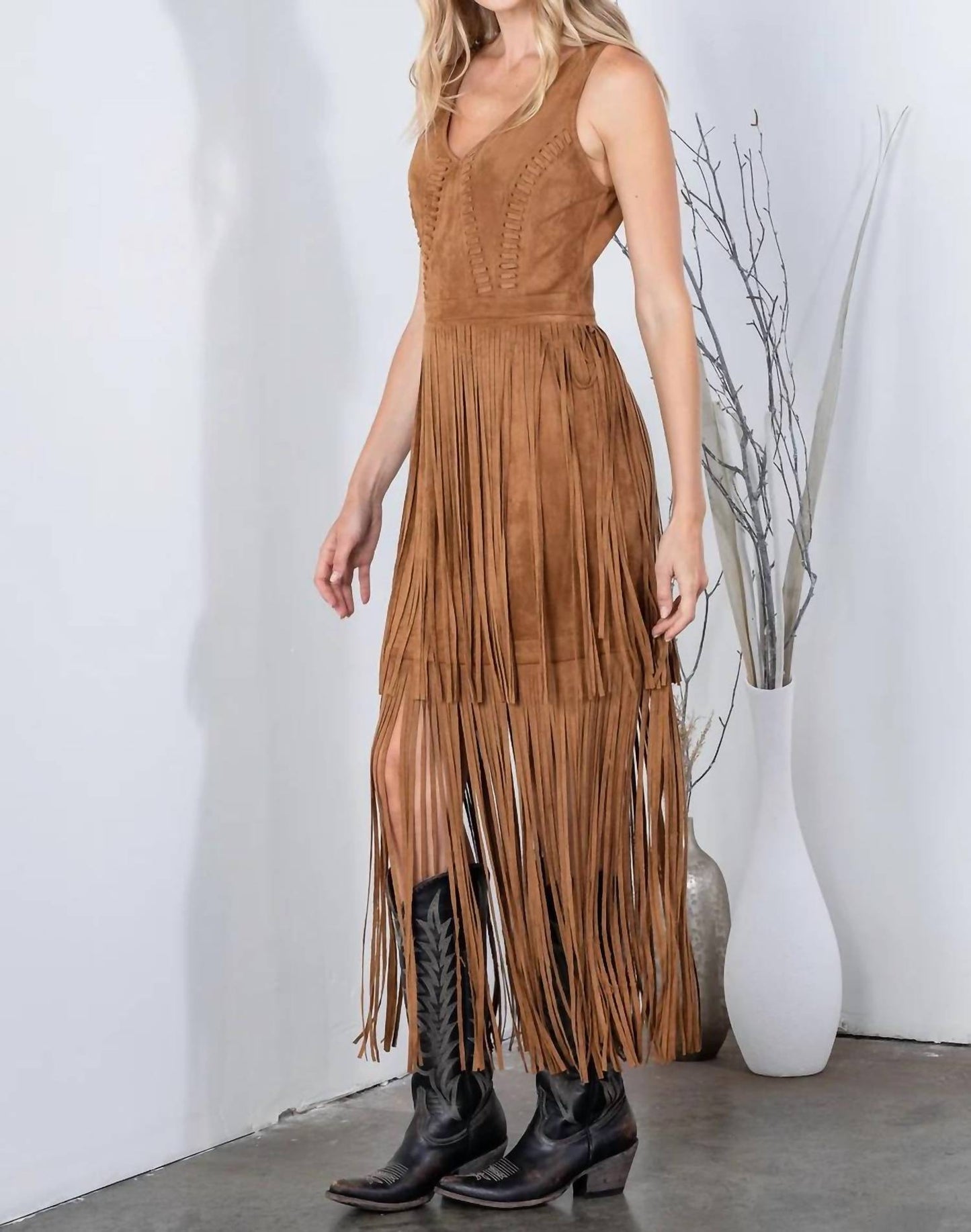 Western Long Fringe Dress