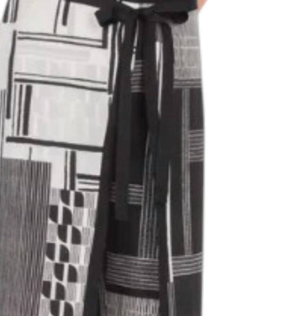 Geometric Print Wrap Trouser