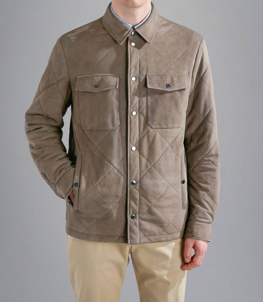 Paul & Shark - Aqualeather Quilted Suede Shacket - Rack Hunt -