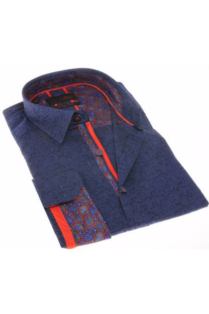 Paisley Jacquard Button Down Shirt