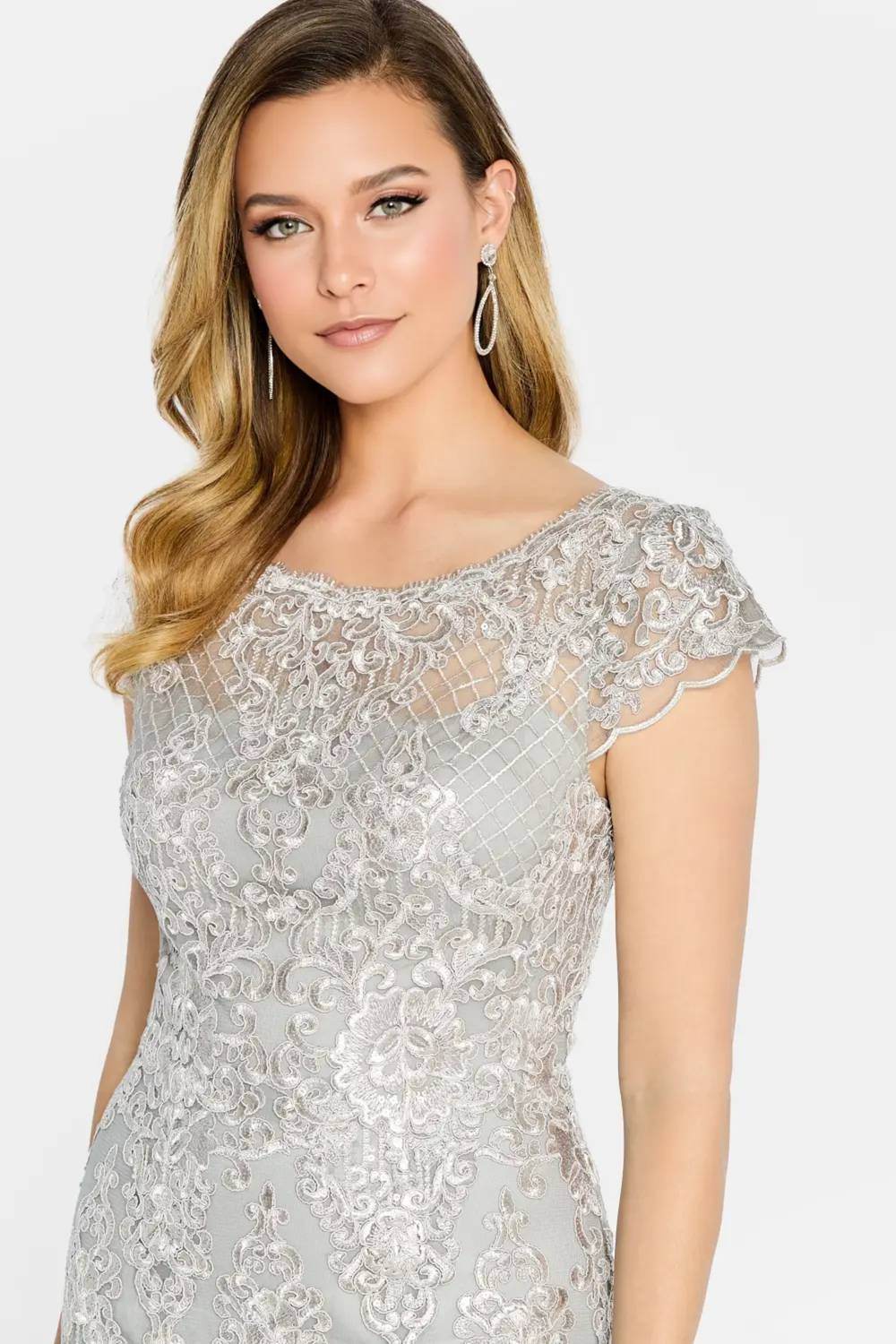 Mon Cheri - Allover Lace Trumpet Gown - Rack Hunt -