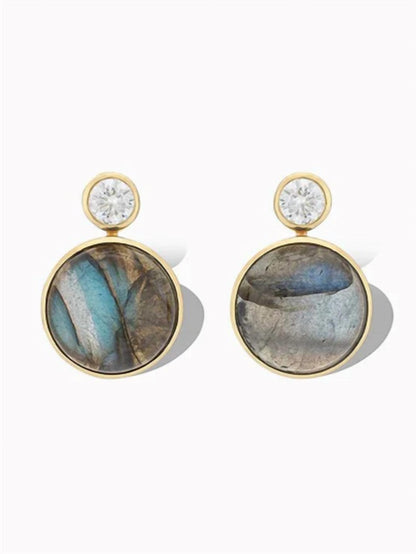 Women's Floating Gem Studs Earrings