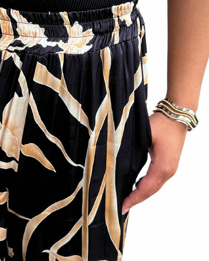 Allover Floral Print Pull On Pants