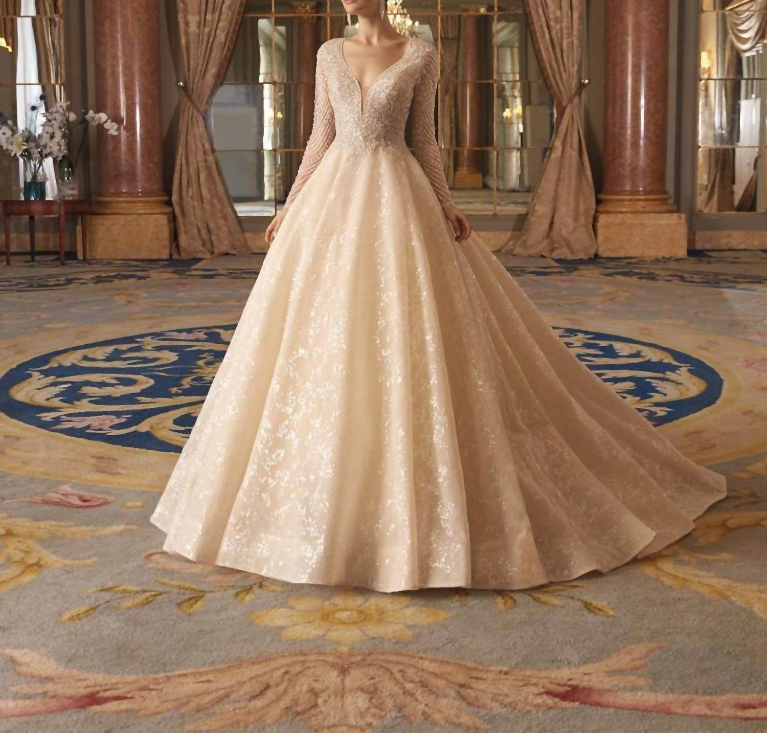 Demetrios - Karmen Beaded Tulle Gown - Rack Hunt -