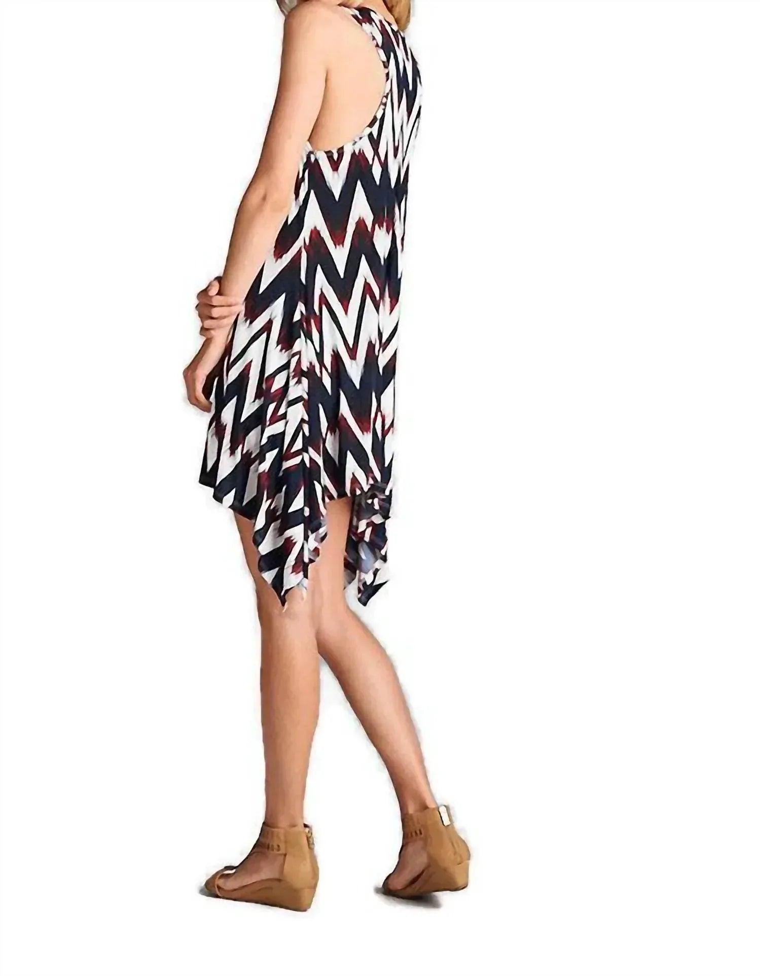 Emerald Fashion - Brush Stroke Chevron Tank Top - Rack Hunt