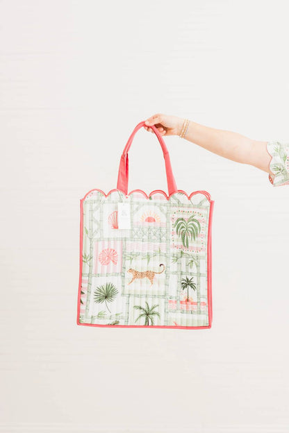 Palm Postal Quilted Regular Tote