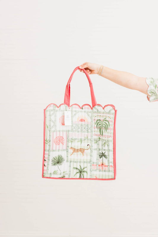 Palm Postal Quilted Regular Tote