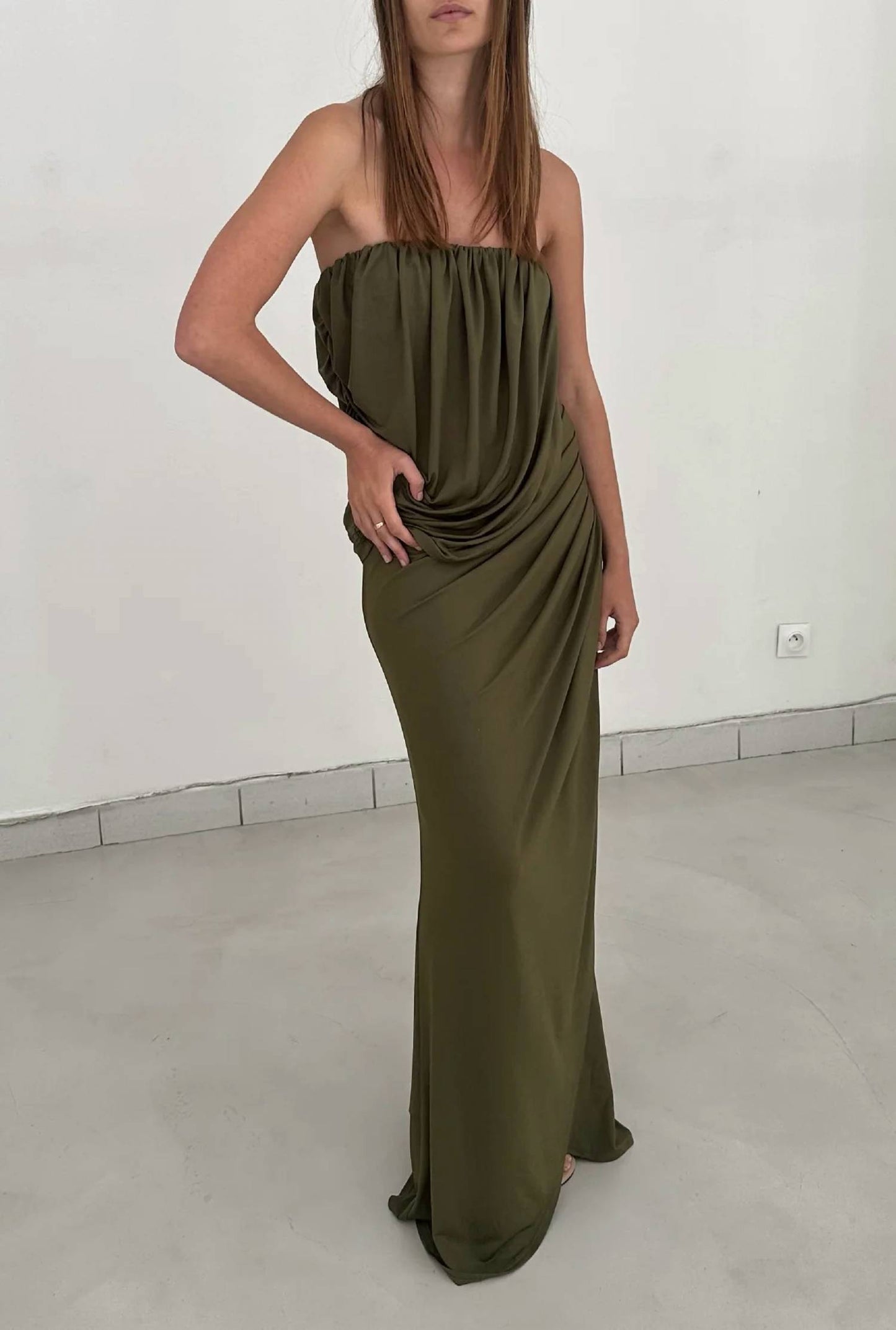 Selvi Draped Maxi Dress