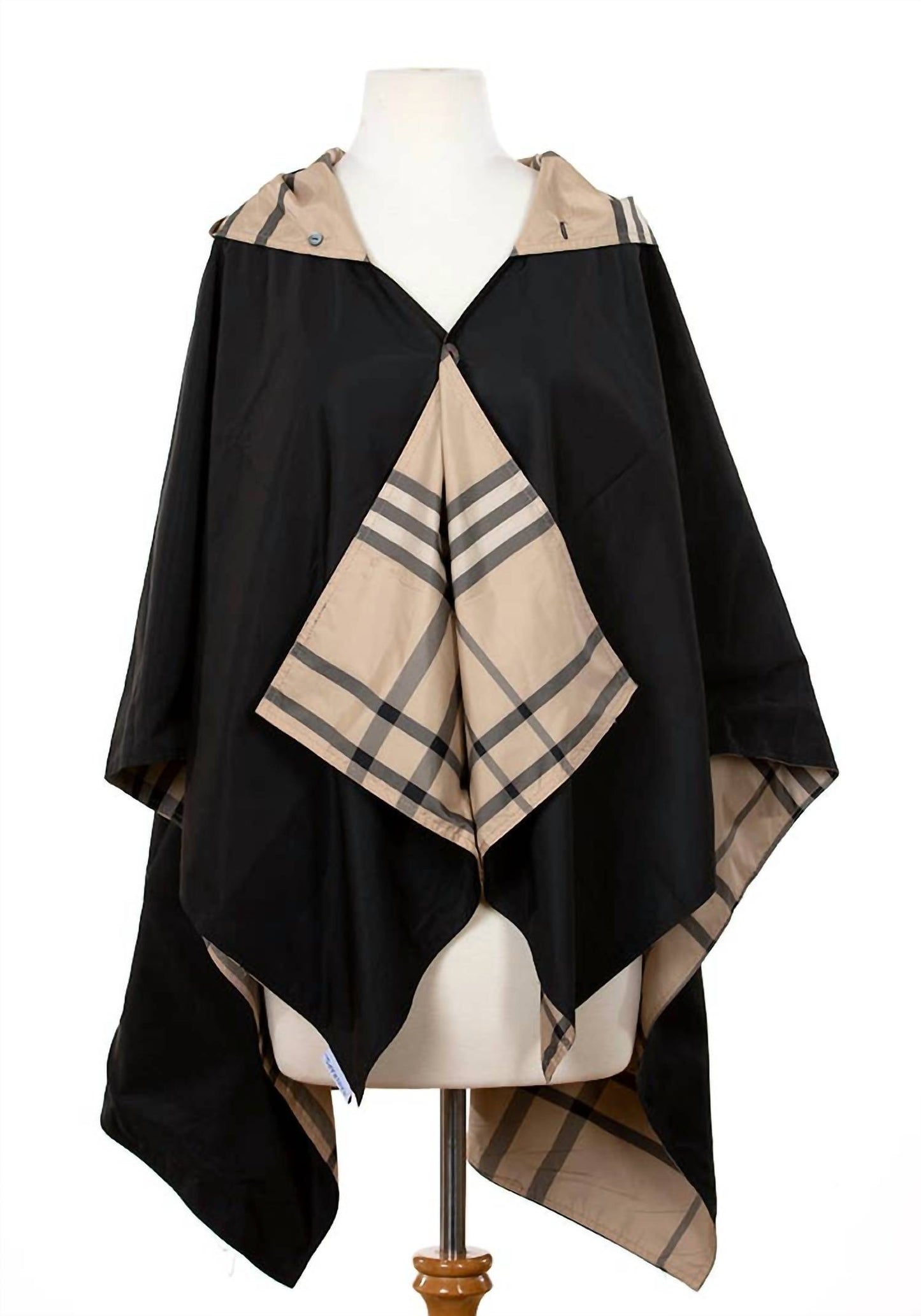Plaid Rain Poncho