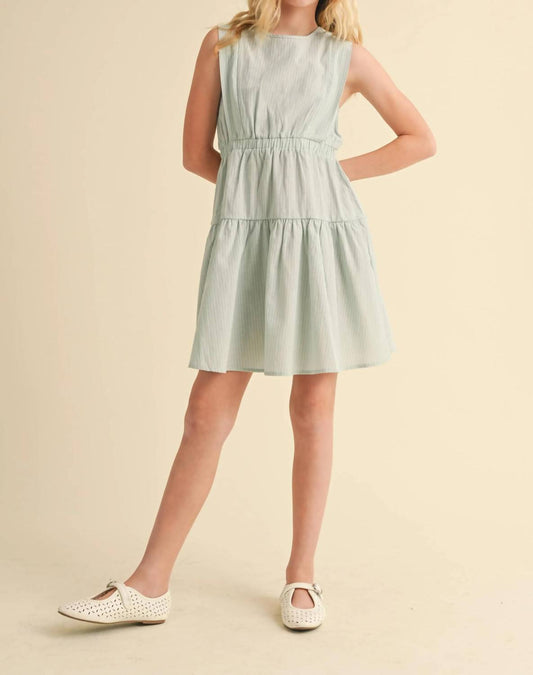 Girls 2 Tier Knee Length Dress