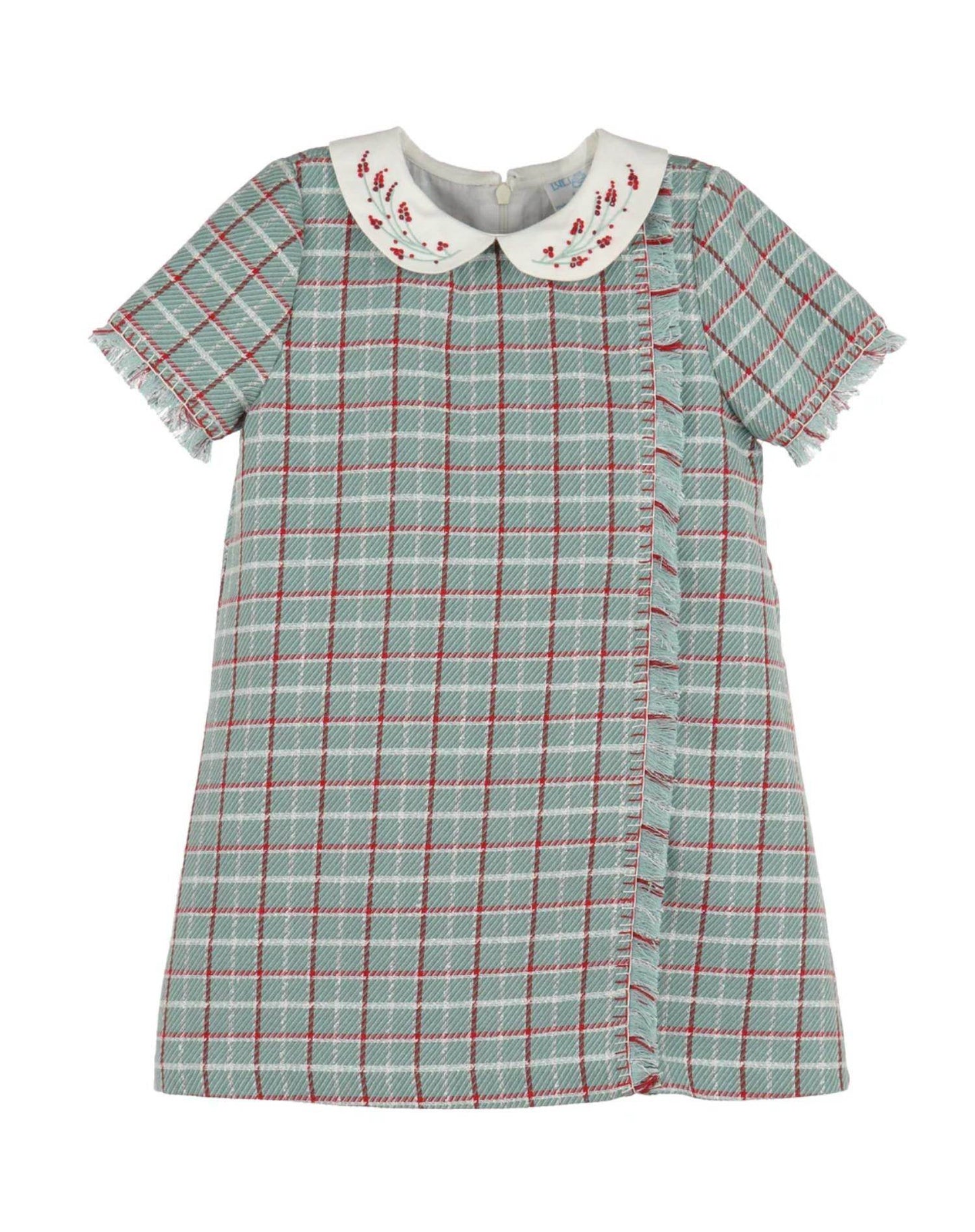 Luli & Me - Girl's Plaid Frayed A-line Dress - Rack Hunt -