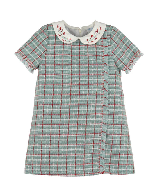 Luli & Me - Girl's Plaid Frayed A-line Dress - Rack Hunt -