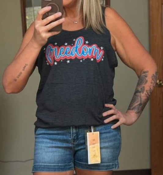 Freedom Patriotic Graphic Tank Top