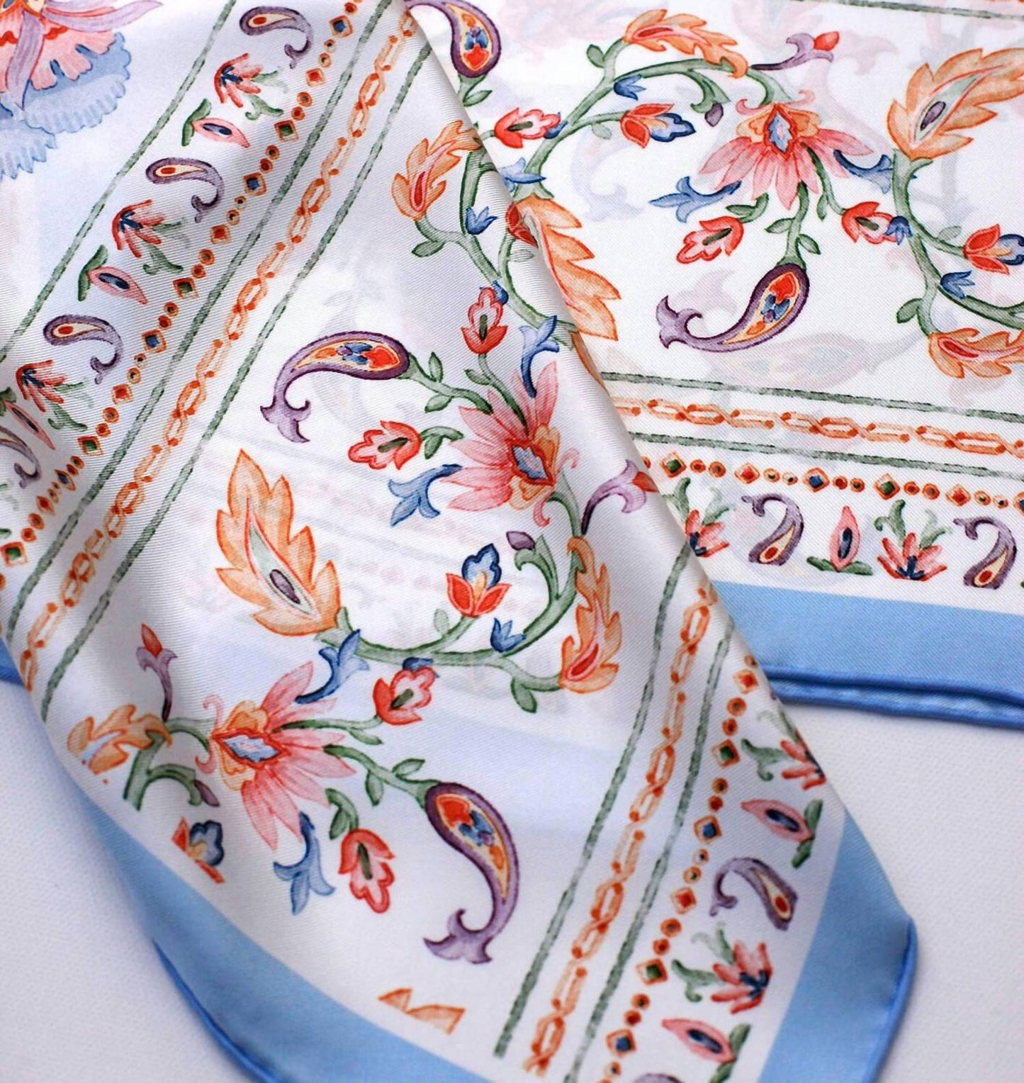 Women's Baroque Blossom Double Sided Silk Scarf