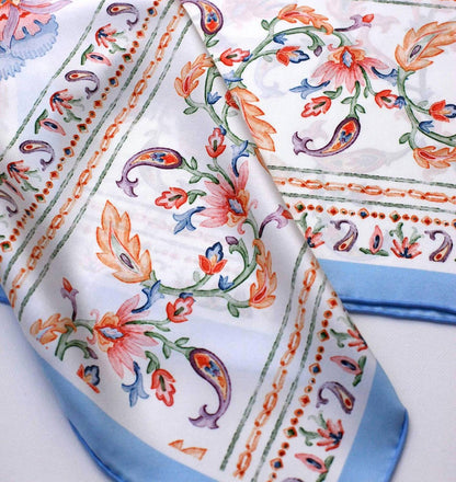 Women's Baroque Blossom Double Sided Silk Scarf