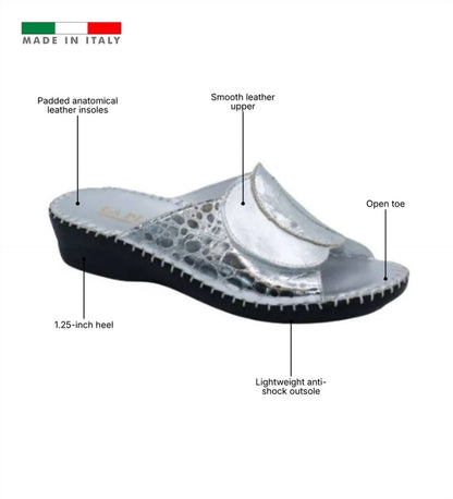 WOMEN'S PAOLA LEATHER SLIDE
