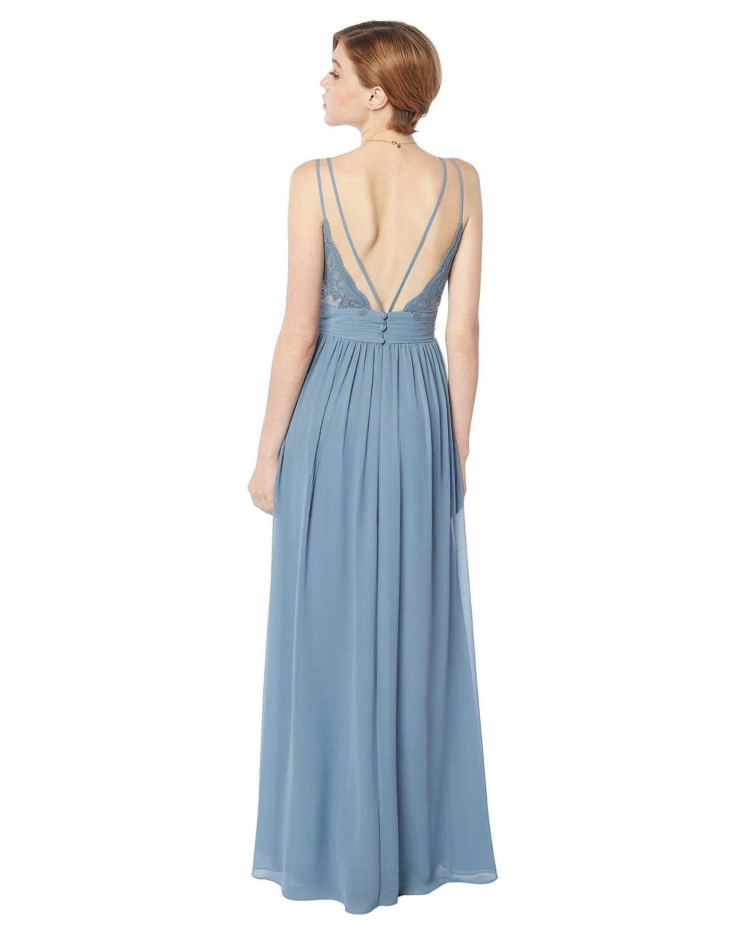 Bill Levkoff - Chiffon V-neck Gown - Rack Hunt