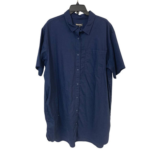 Women's Button Up Shirt Mini Dress - Plus