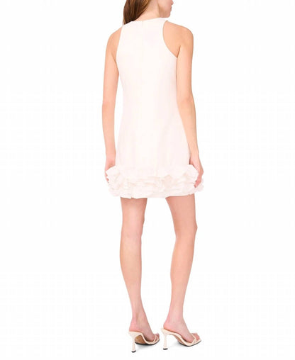 Sleeveless Ruffled-hem Mini Dress
