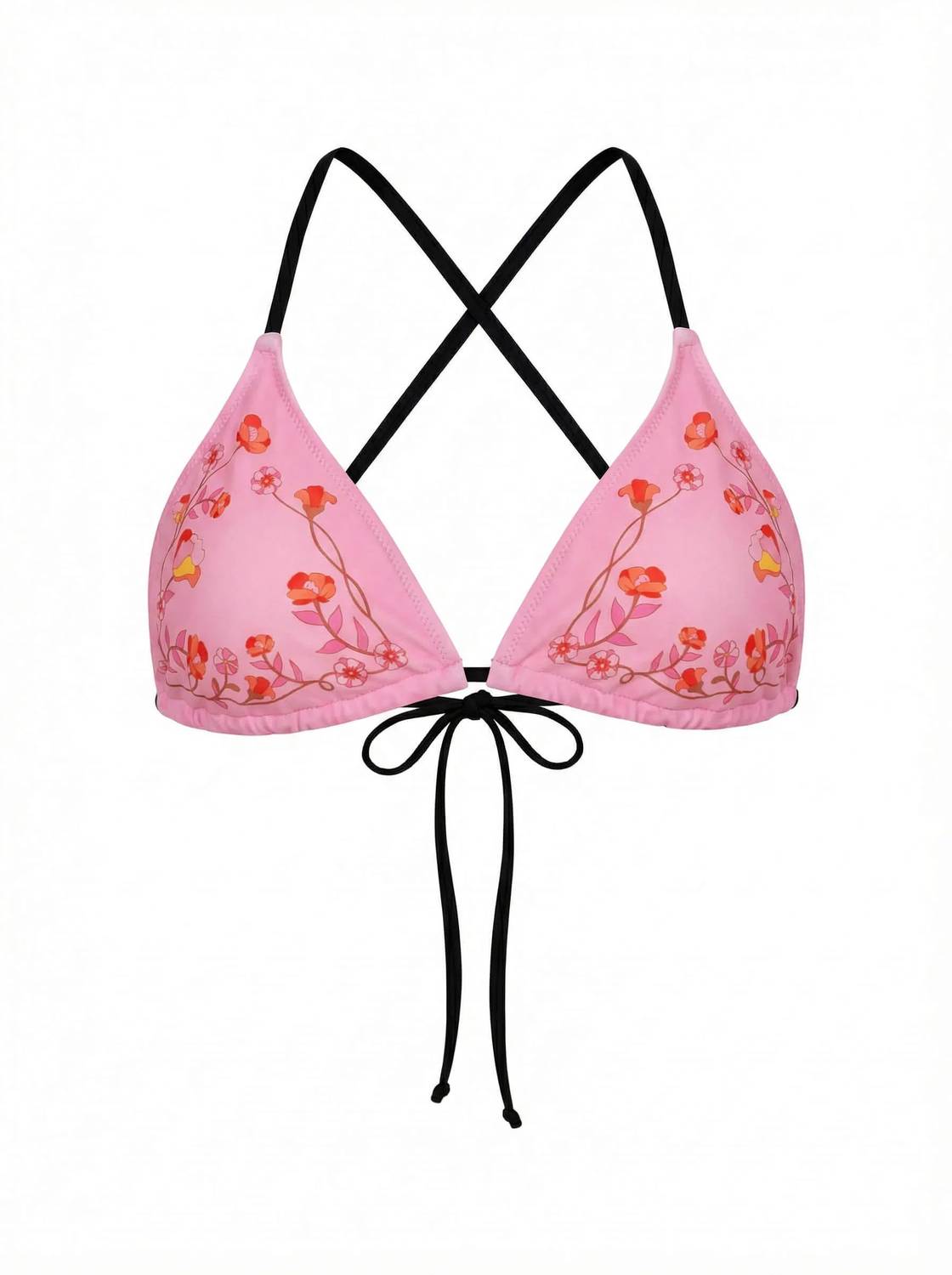 Wild Rose Reversible Triangle Bikini Top