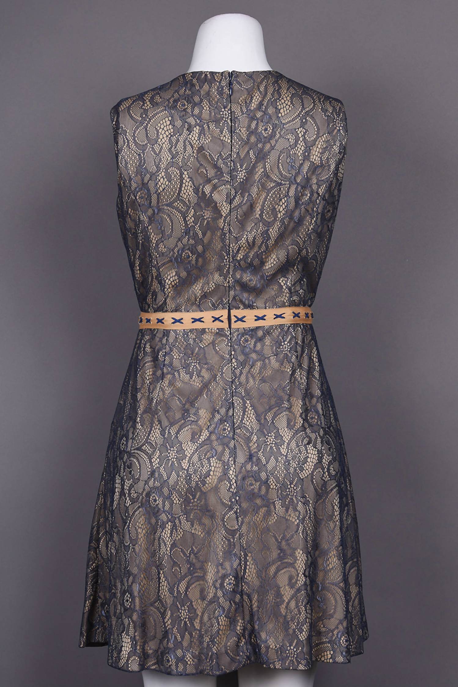 Cenia - Women's Trim Stitch Floral Lace Overlay Dress - Rack Hunt -