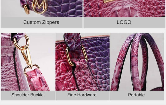 Women's Frankie Gradient Rainbow Satchel With Wallet