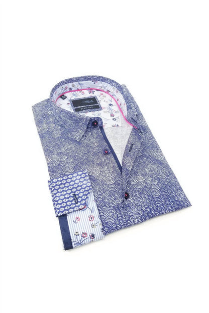 Long Sleeve Button Down Shirt With Trim