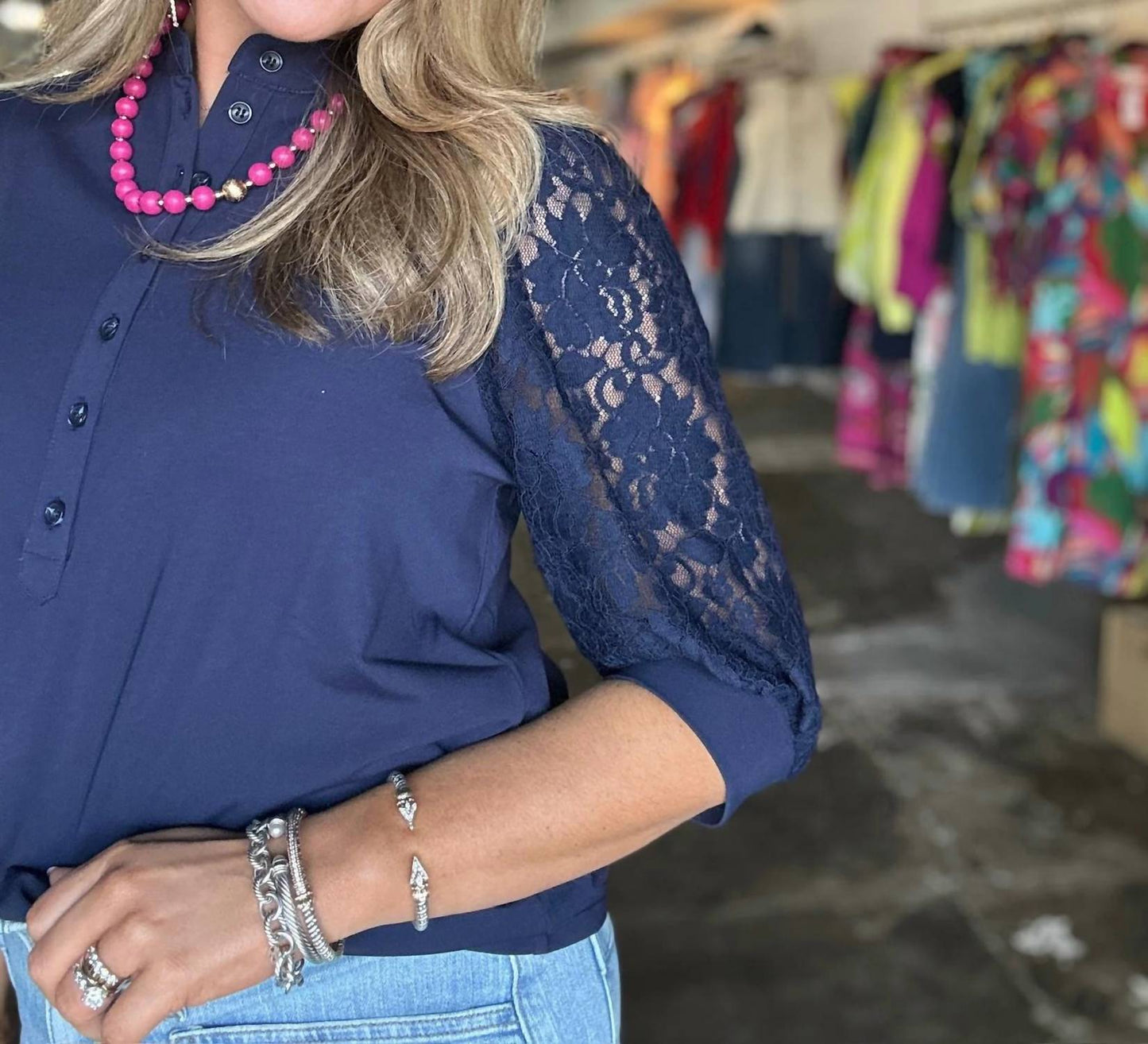 Button Lace Top