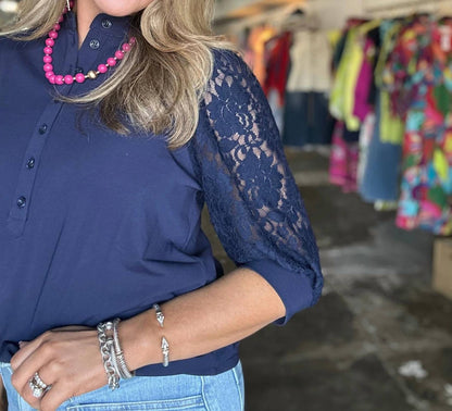 Button Lace Top