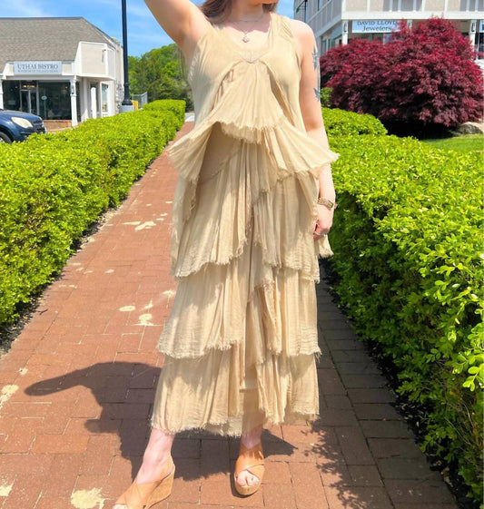 Deep V Sequin Neck Sleeveless Maxi Dress