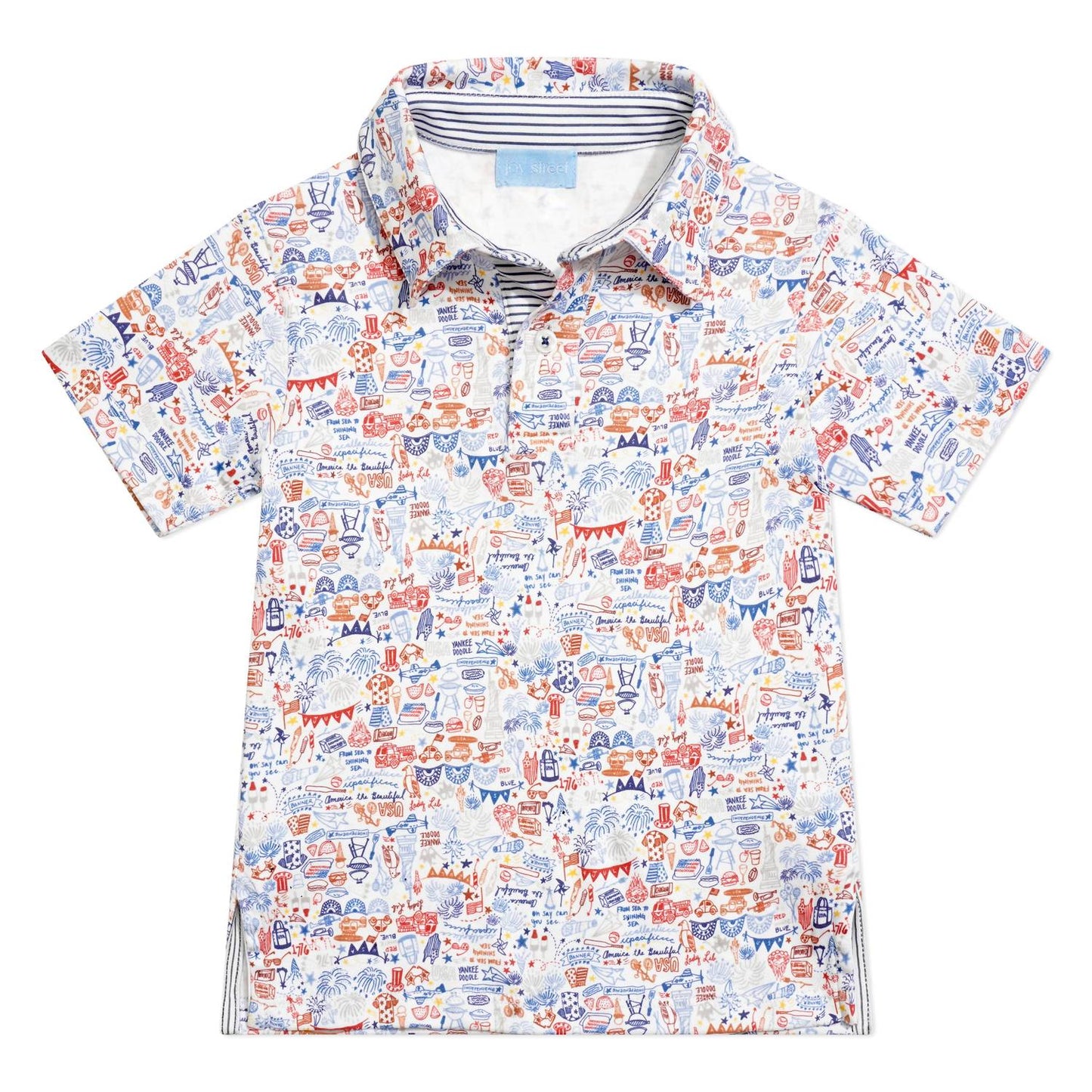 Boy's Usa Short Sleeve Polo Shirt