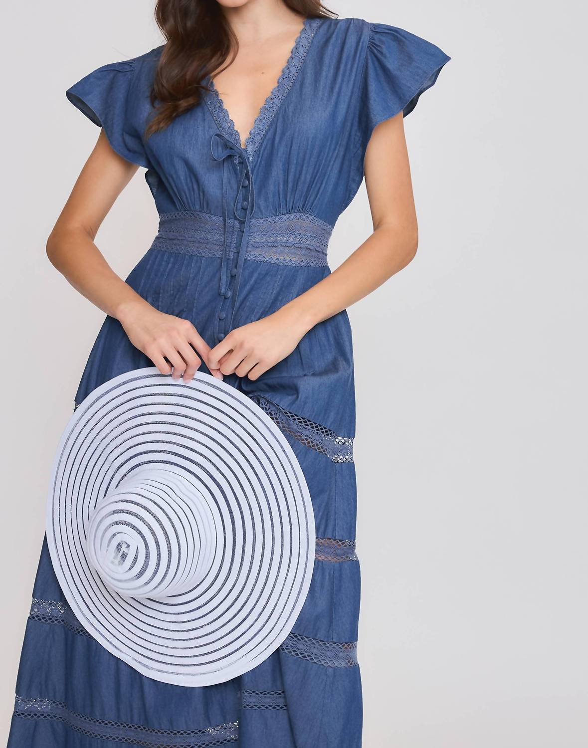 Denim Chambray Maxi Dress