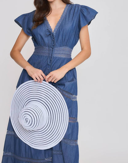 Denim Chambray Maxi Dress