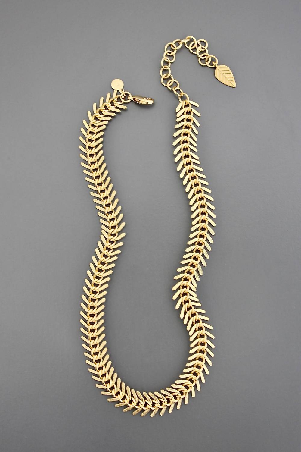Women's Chain Fish Bone Necklace