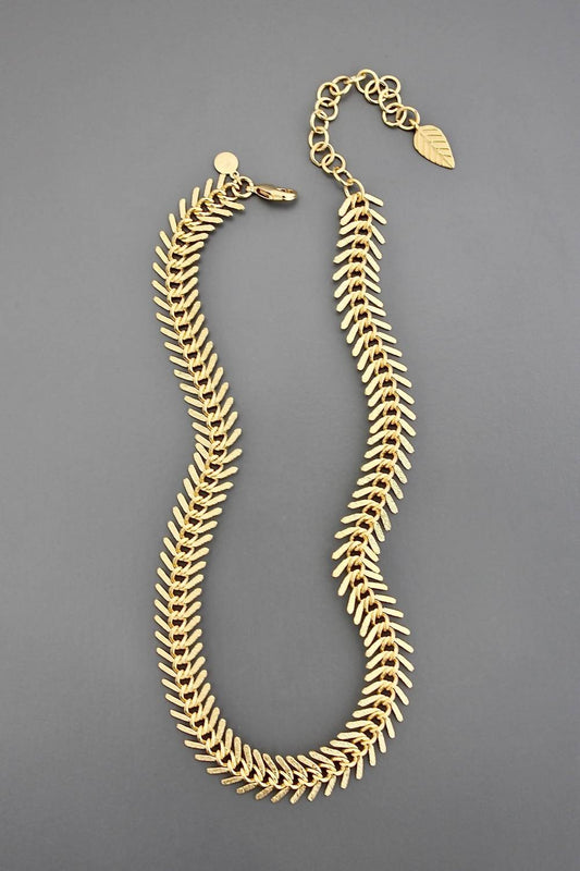 Women's Chain Fish Bone Necklace