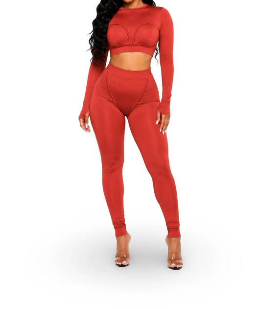 Don't Make A Scene - Long Sleeve Detailed Legging Set