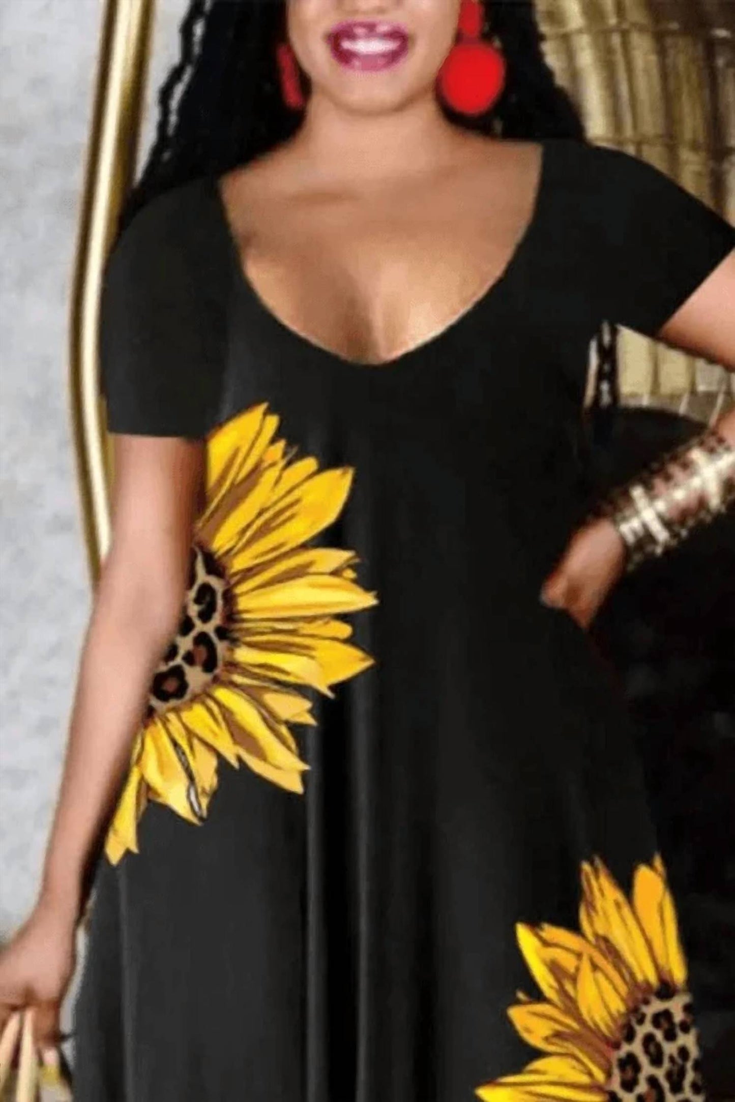 Sunflower Garden Midi Dress