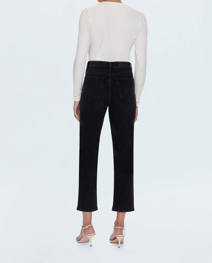 Charlie High Rise Classic Straight Ankle Jeans