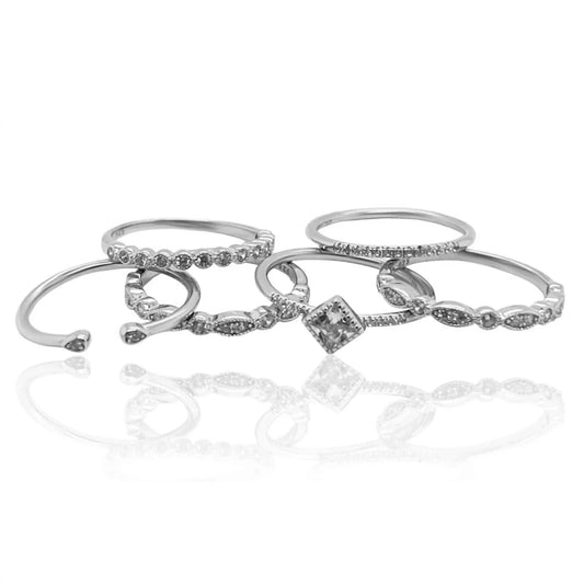 Allyanna Gifts - Women's Marbella Stackable Ring Set - Rack Hunt