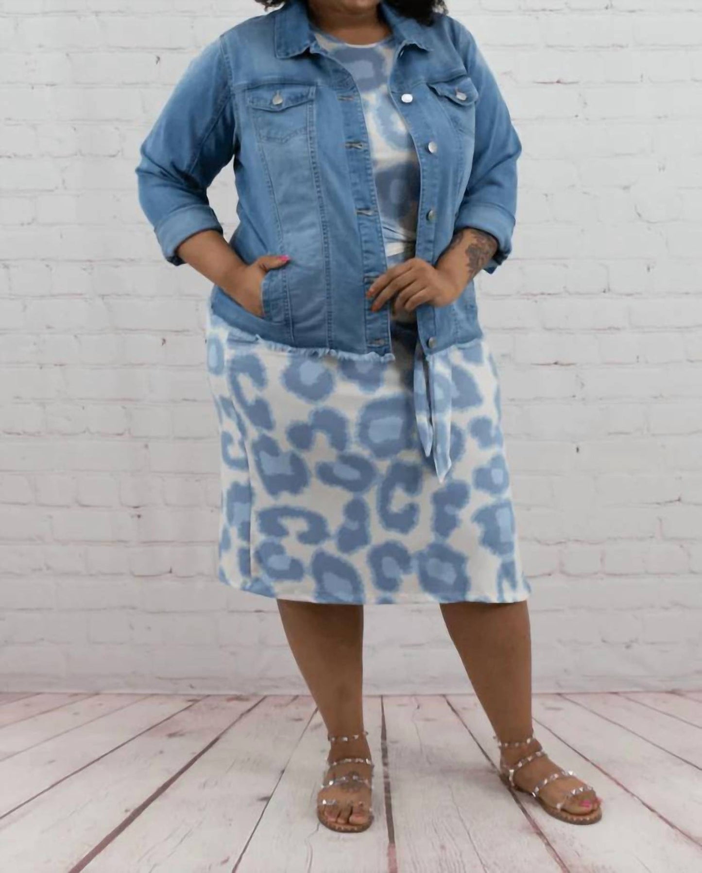 Spring Fling Denim Jacket - Plus