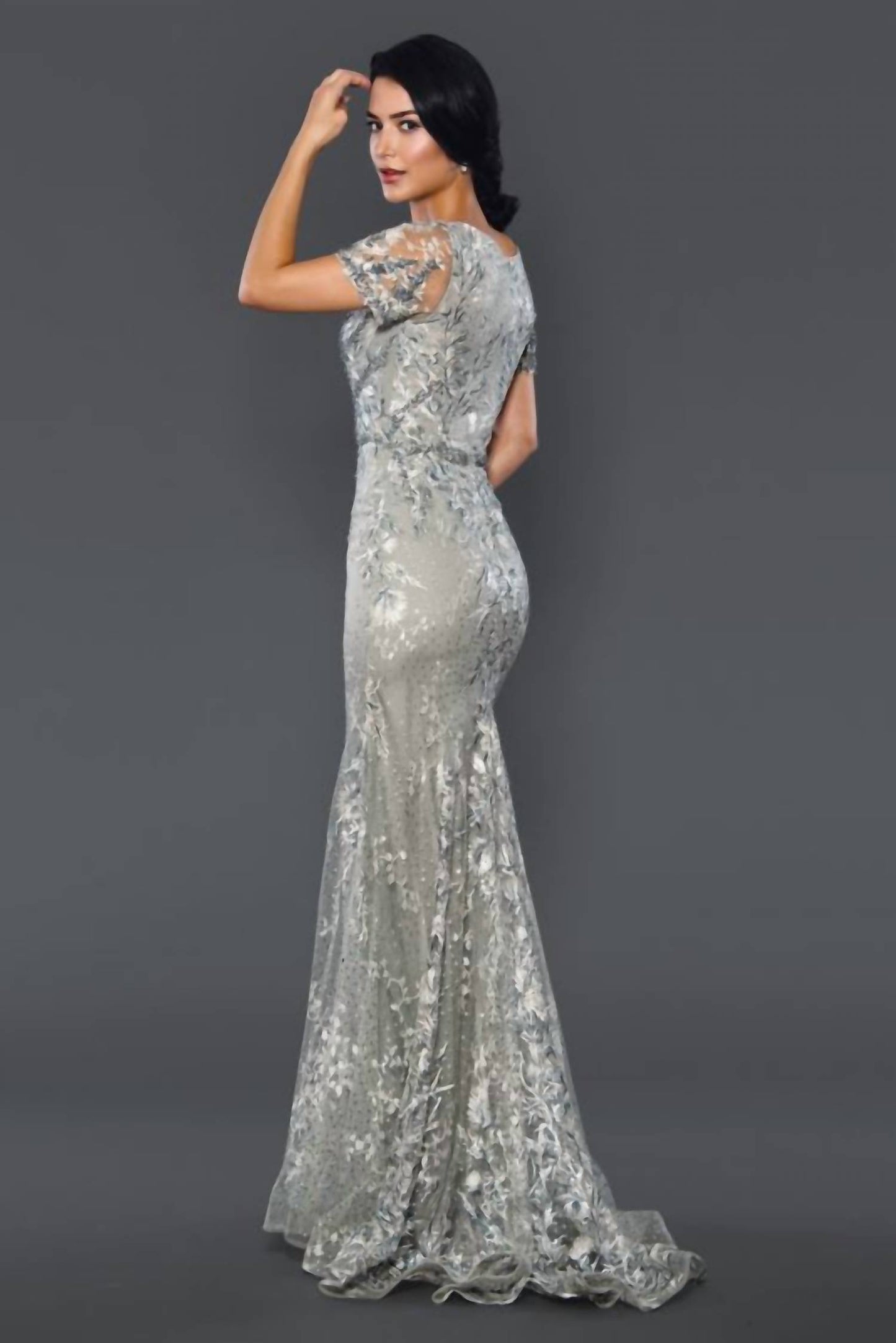 Long Formal Beaded Mother Of The Bride Dress