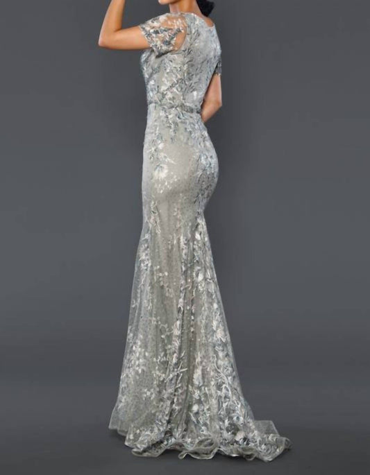 Long Formal Beaded Mother Of The Bride Dress