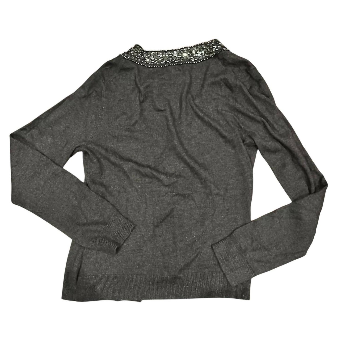 Women's Beaded Trim Cashmere Cardigan