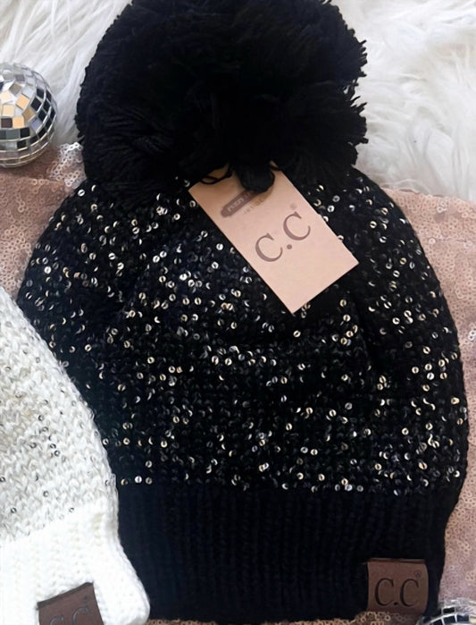 Women's Fleece Lined Sequin Beanies