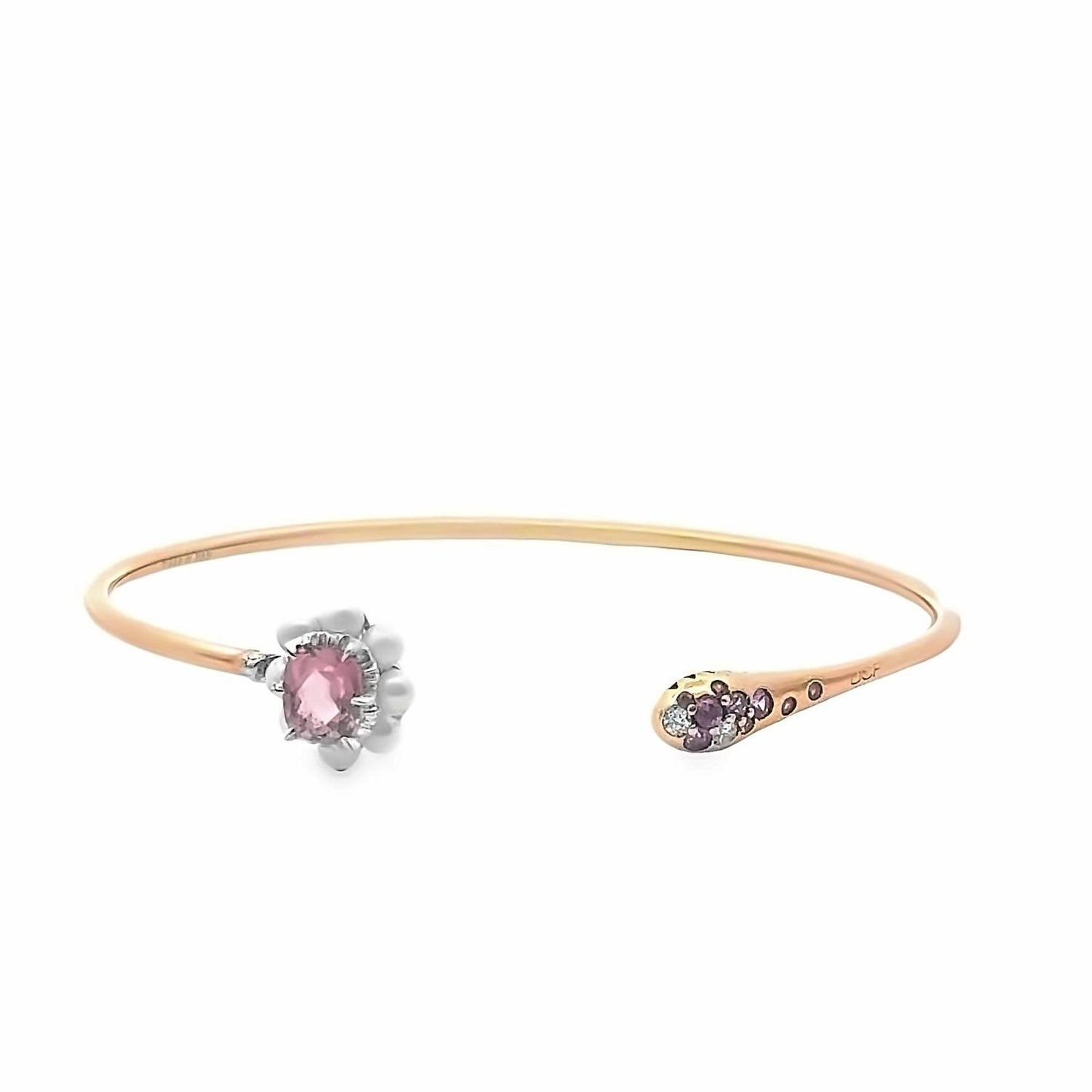 Women's Flower Bracelet With Multi Stones And Diamonds